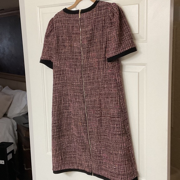 Kate Spade Pink and Black Tweed Midi Dress - Picture 2 of 3